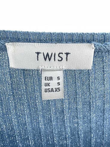 s Beden mavi Renk Twist Bluz %70 İndirimli.