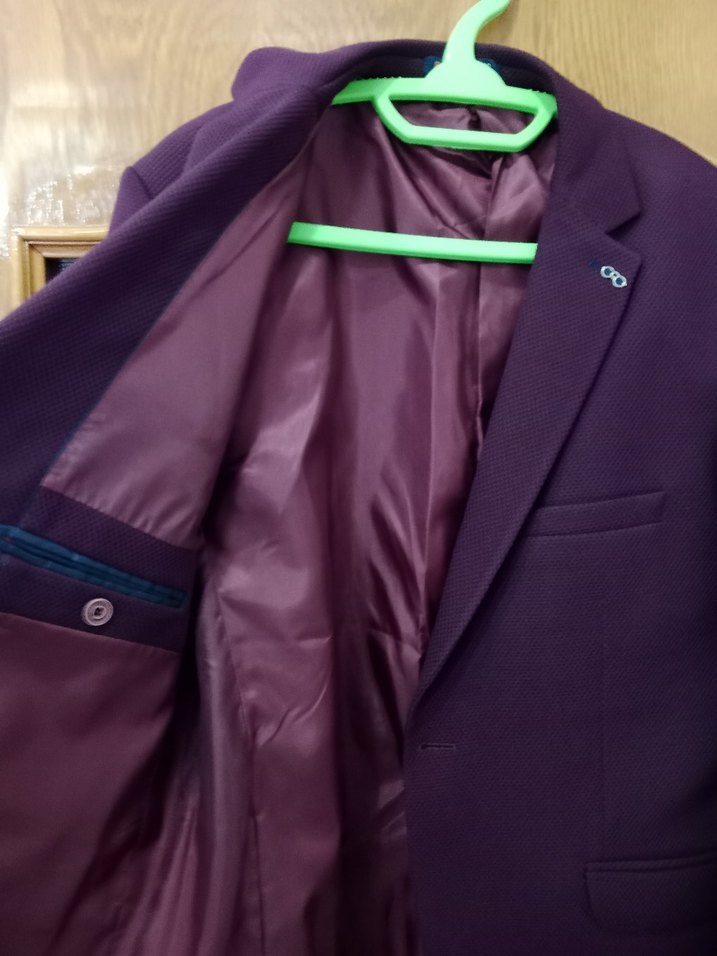 Erkek Bordo Düğmeli Takım Ceket - Görsel 2