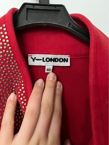 Y-London yün kırmızı vintage kısa kaban