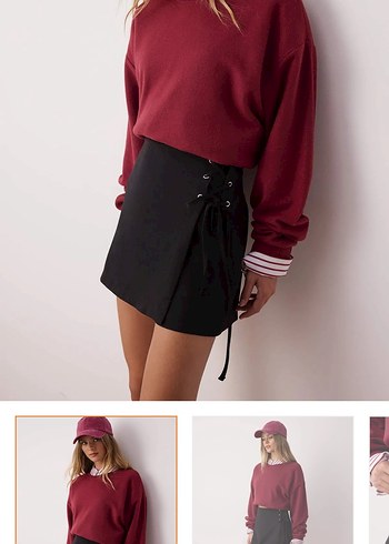 trendyolmilla siyah sort etek