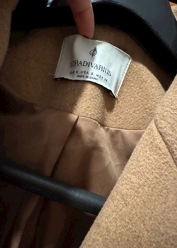 s Beden camel Renk Stradivarius Kaşe Kaban