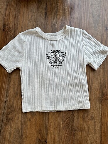 Cool Club Melek baskılı crop tshirt