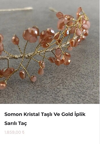 La Poudre Somon kristal taşlı taç