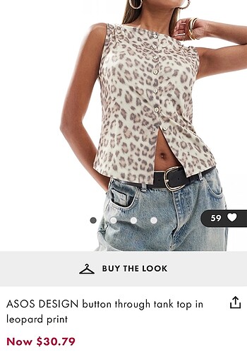 s Beden Asos leopar desenli bluz