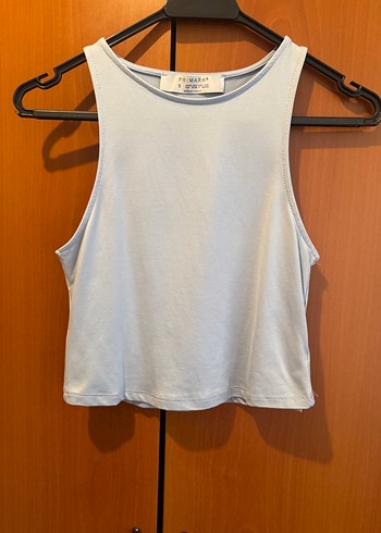 Bebe mavisi halter yaka bluz