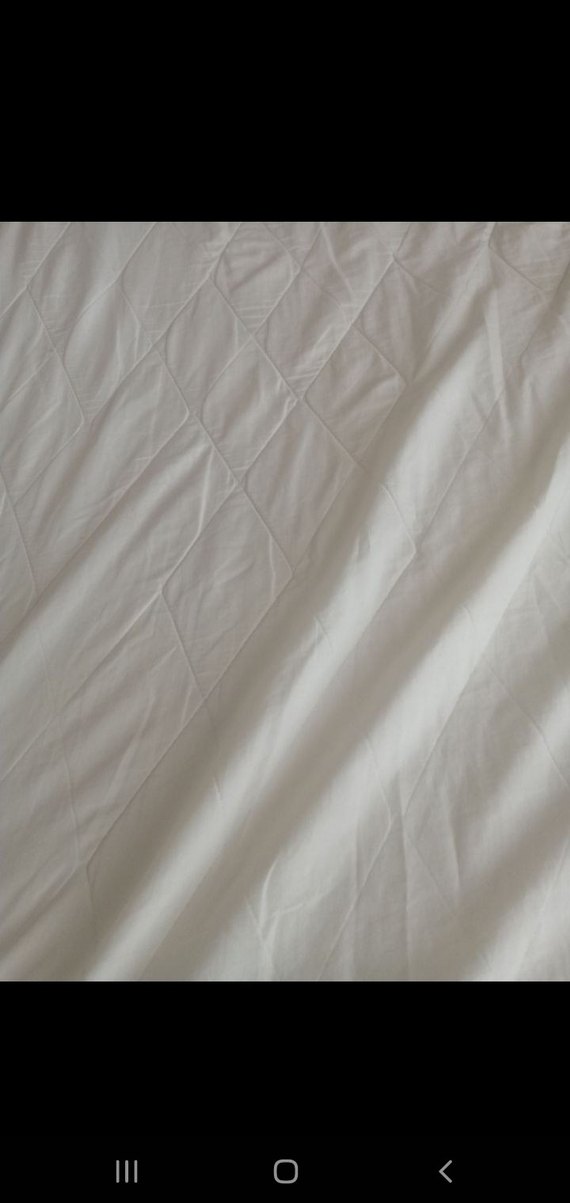 Parlak Beyaz Düz çift kişilik örtü - Görsel 3