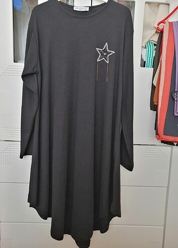 Zara marka xxl xxxl kalıp salaş penye tunik 1 kez gıyılıp yıkand