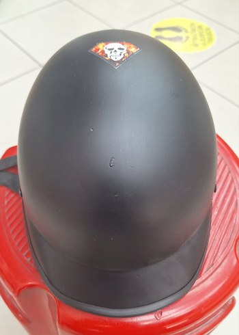 Siyah Mat Plastik Biker Kask - Görsel 2