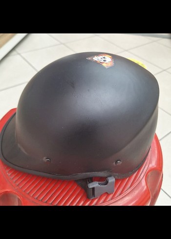 Siyah Mat Plastik Biker Kask - Görsel 3