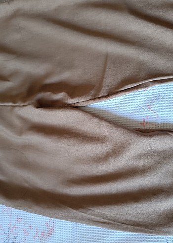 Diğer Bej Kadın Keten Kumaş Pantolon