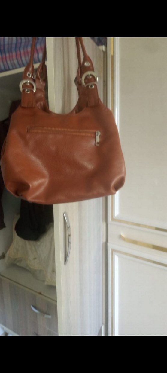 Kahverengi Deri Prada Kadın Çanta - Görsel 2