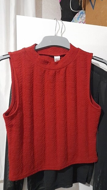 H&M crop kirmizi hm
