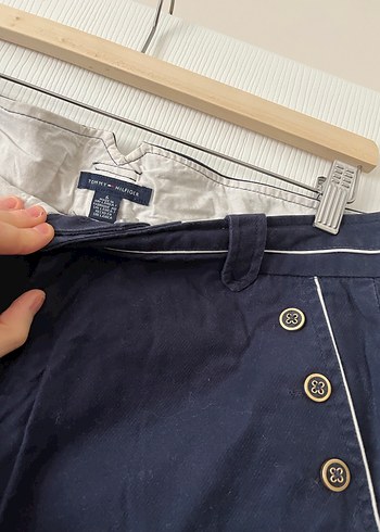 Lacivert Düğmeli Denim Pantolon - Görsel 3