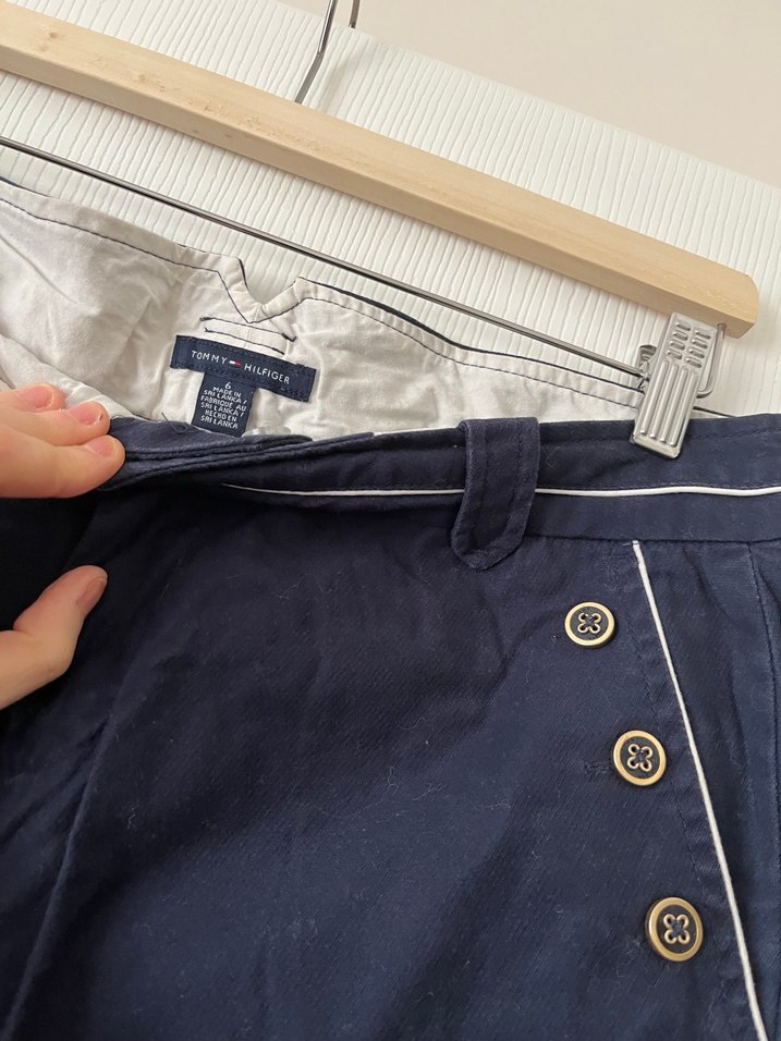 Lacivert Düğmeli Denim Pantolon - Görsel 3