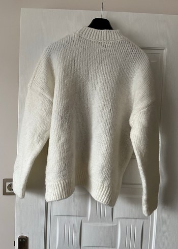 Bohem Gri Desenli Kadın Triko Kazak - Görsel 3