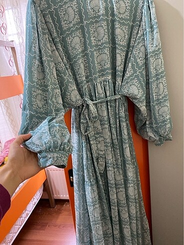 Şifon tesettür elbise - Görsel 2