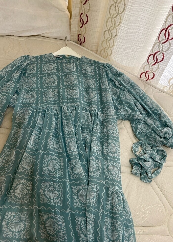 Şifon tesettür elbise - Görsel 5