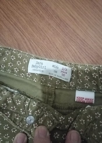 24-36 Ay Beden Düğmeli Mini Şort Zara 2-3 yas
