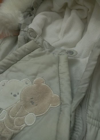 Gri Kürklü Bebek kışlık Tulum - Görsel 5