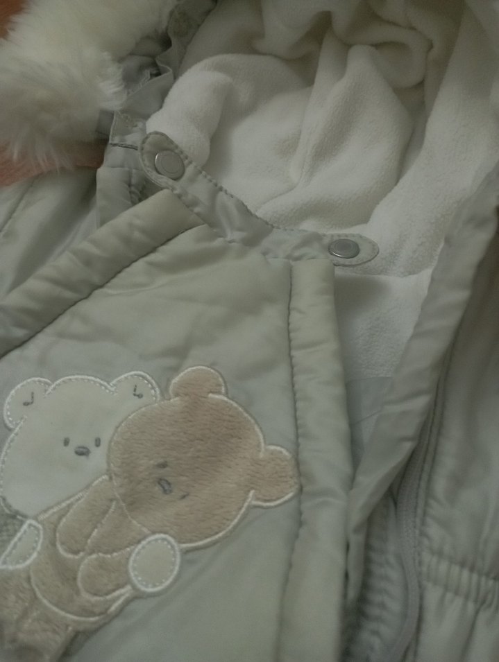 Gri Kürklü Bebek kışlık Tulum - Görsel 5