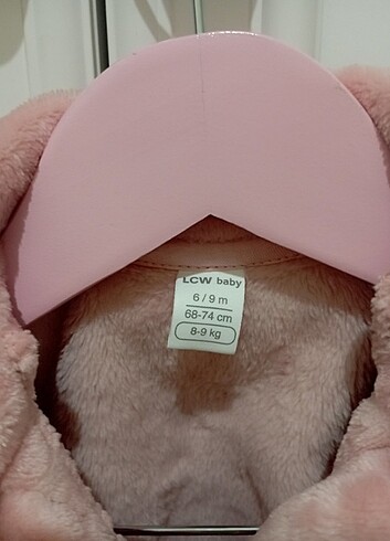 LC Waikiki Peluş ceket 6-9 aylık pembe