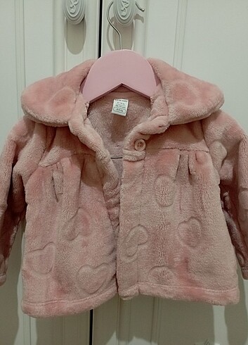 6-9 Ay Beden Peluş ceket 6-9 aylık pembe