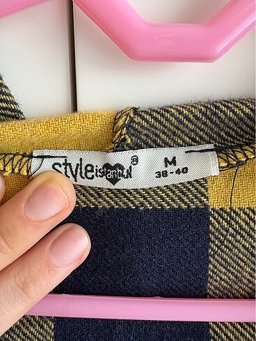 m Beden Oversize kareli hırka