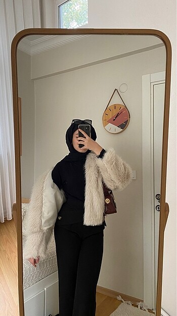 Zara Taş Rengi Premium Kürk