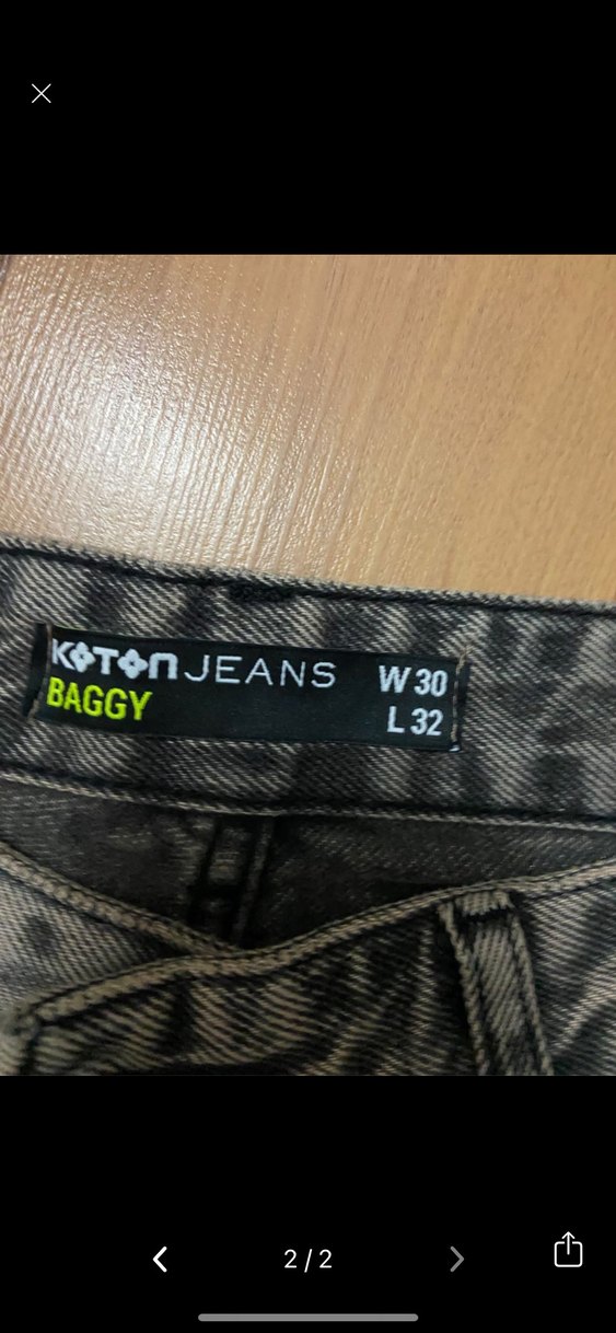 Gri Rahat Kesim erkek Midi Denim Pantolon - Görsel 2