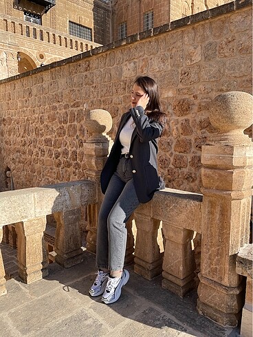 m Beden gri Renk Zara blazer