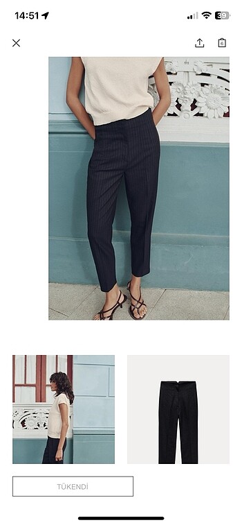 m Beden Zara pantolon