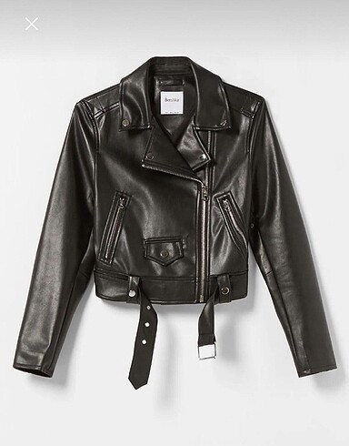 bershka deri biker ceket