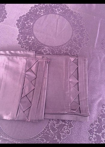 Parlak Mor Baskılı Pike Takımı - Görsel 4