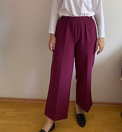 Fuşya kumaş pantolon