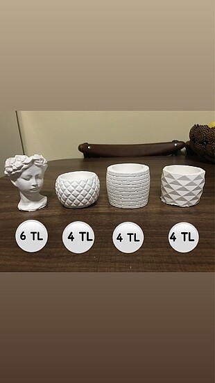 4 saksı(4 TL olanlardan)