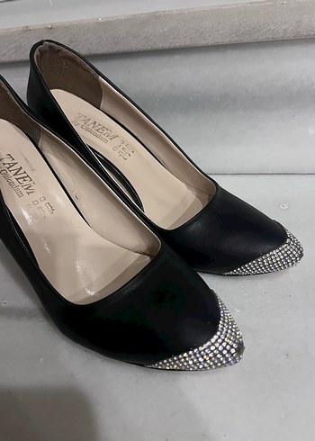Önü Taş Detaylı Stiletto Ayakkabı - Görsel 5