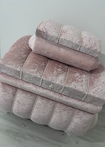 Kadife İnci Detaylı Sandık - Görsel 7