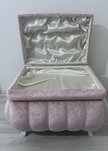 Kadife İnci Detaylı Sandık - Görsel 4