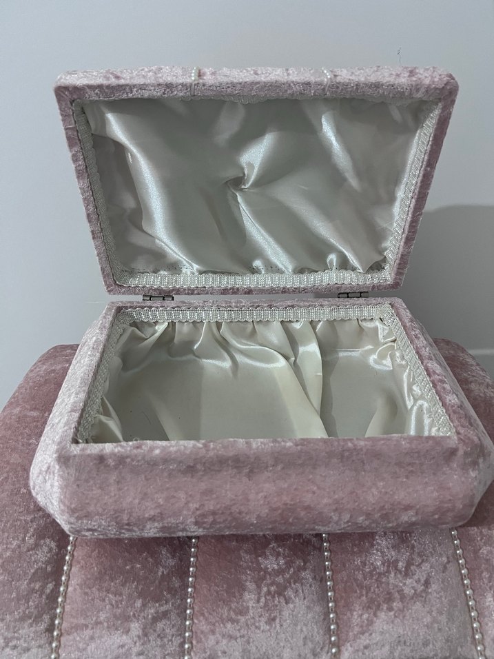 Kadife İnci Detaylı Sandık - Görsel 3