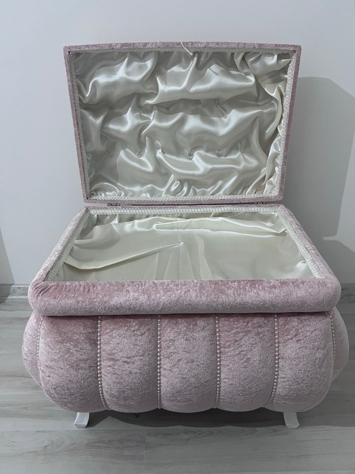 Kadife İnci Detaylı Sandık - Görsel 4