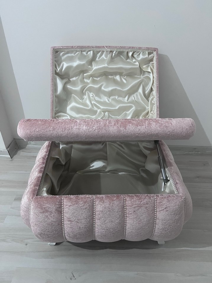 Kadife İnci Detaylı Sandık - Görsel 5