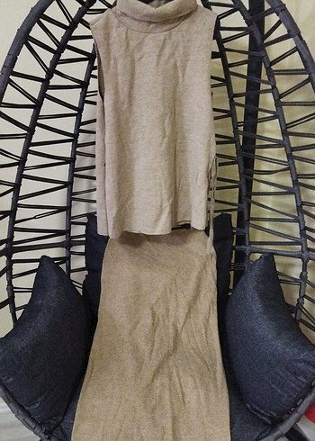 Bej Midi Hamile Kalem Etek - Görsel 3