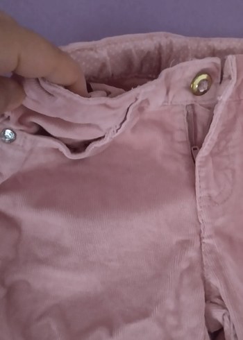 LC Waikiki pudra Kız kadife Pantolon