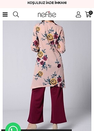 Nefise trendyol ikili tunik çiçekli