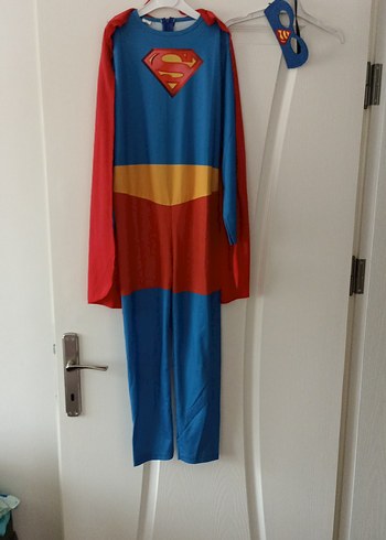 Mavi Süper Kahraman Çocuk Kostümü, Uzun Kollu Superman kostüm