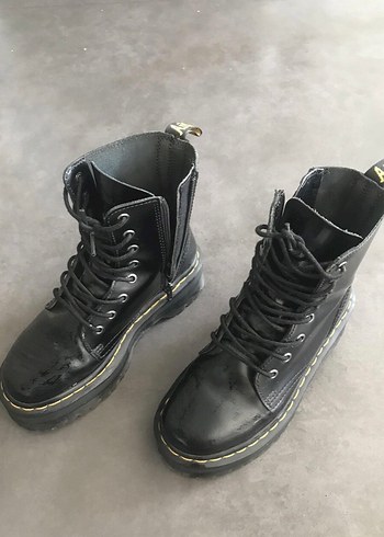 37 Beden DR Martens Siyah Platform Topuklu Bot