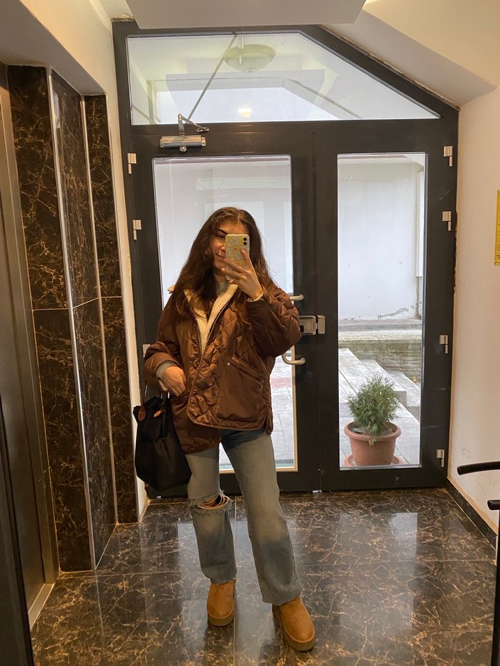 Kahverengi ceket - Görsel 2