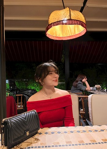 Stradivarius Kırmızı Straplez stradi bluz