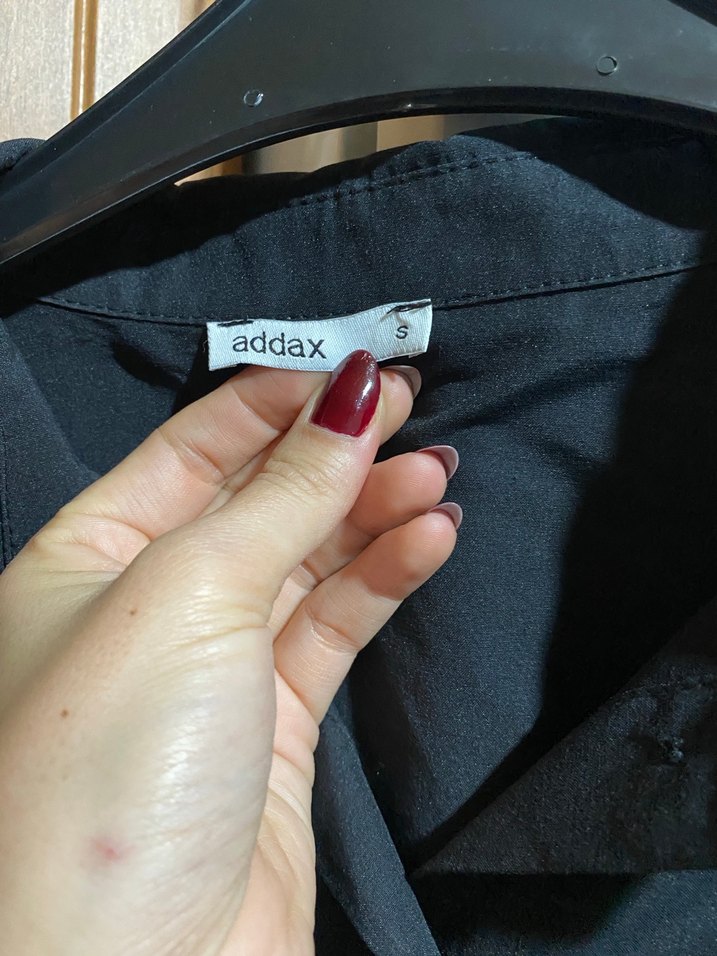 Düğmeli Siyah Kadın Uzun Kollu Gömlek - Görsel 2