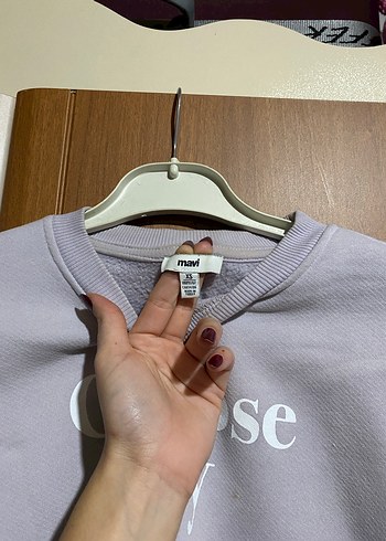 Lila sweathshirt - Görsel 2